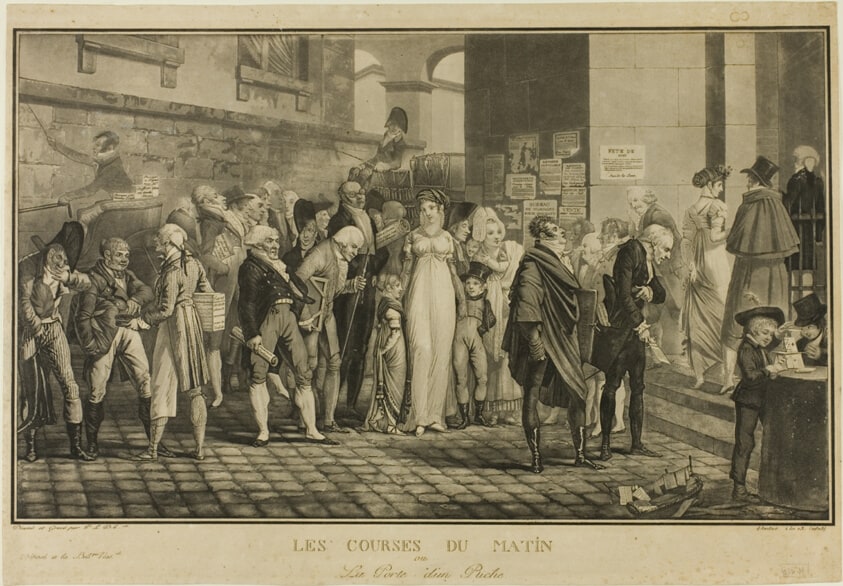 Les Courses du Matin ou La Porte d'un Riche (The Morning Courses or At the Door of a Wealthy Home from Moers et Ridicules)