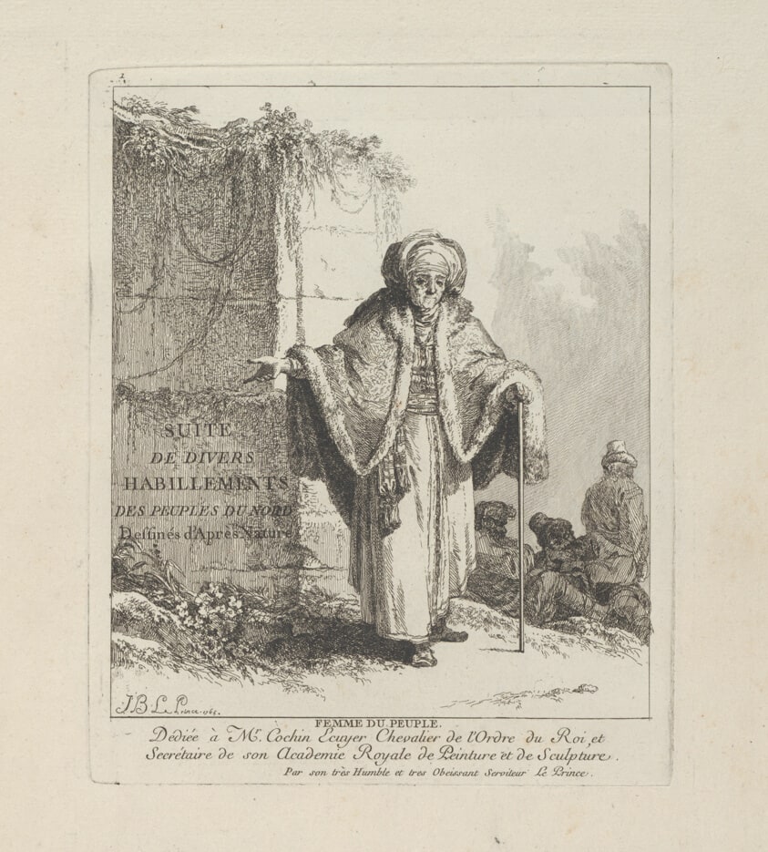 Femme du Peuple (Woman of the People, plate one from Divers Habillements des Peuples du Nord)