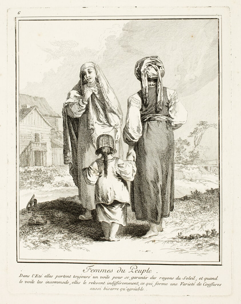 Femmes du Peuple (Women of the People, plate six from Divers Habillements des Peuples du Nord)