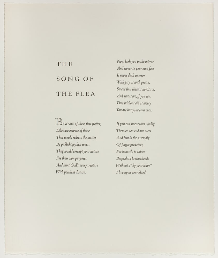 The Song of the Flea, from A Bestiary