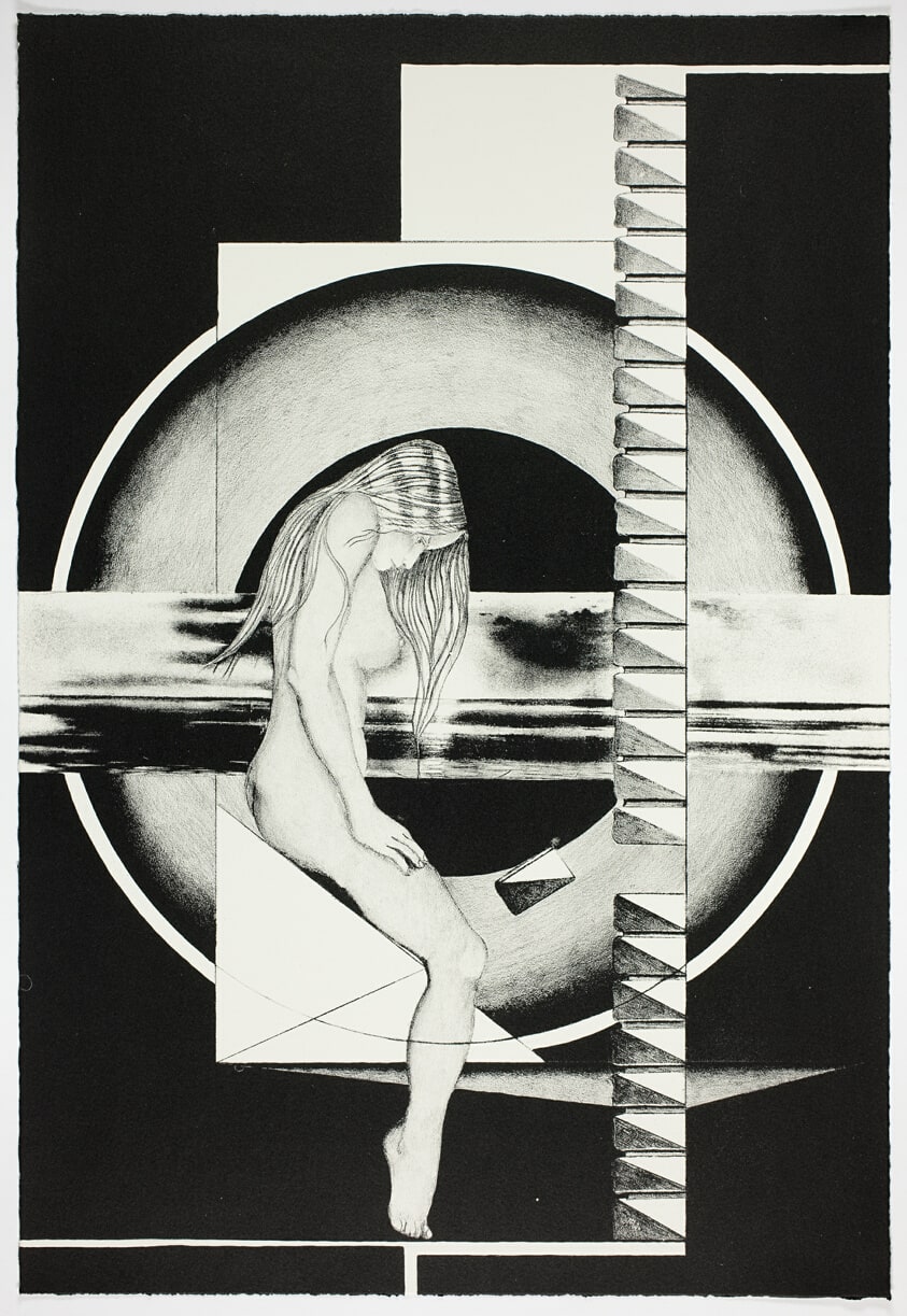 Space for Two, from the University of Wisconsin-Madison Print Seminar, March 1975 Portfolio