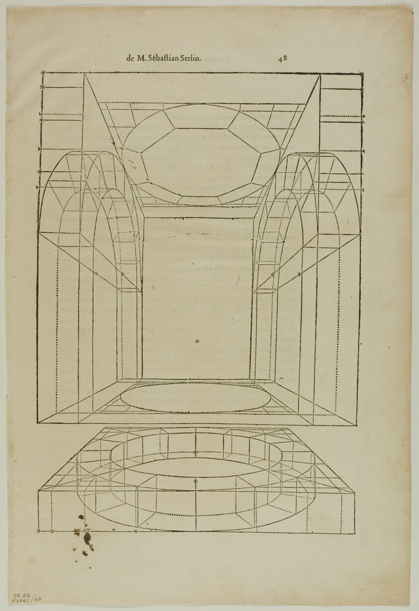 Architectural Drawing from Le livre d' Architecture, plate 68 from Woodcuts from Books of the XVI Century