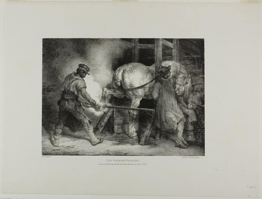 The Flemish Farrier, plate 4 from Various Subjects Drawn from Life and on Stone (The English Suite)