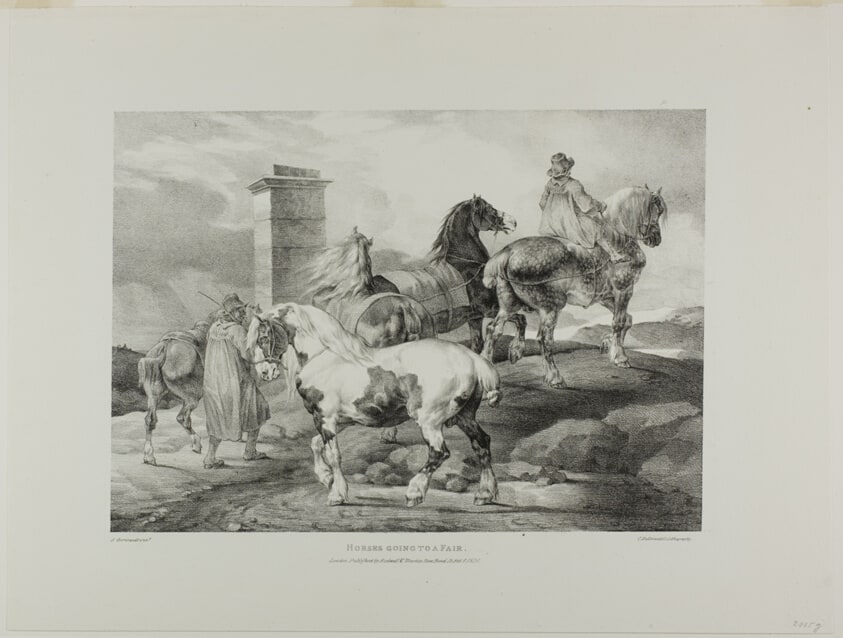 Horses Going to a Fair, plate 3 from Various Subjects Drawn from Life and on Stone (The English Suite)