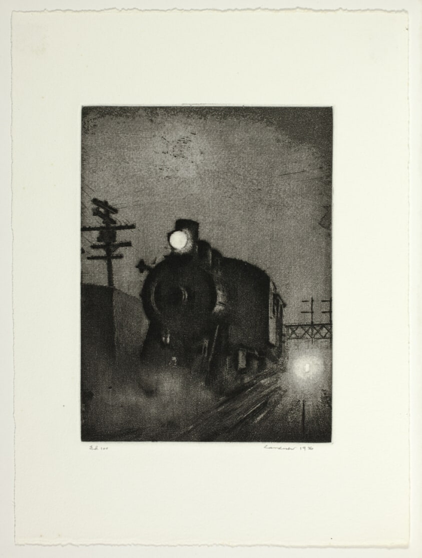 Locomotive, frontispiece from Armin Landeck: The Catalog Raisonne of His Prints