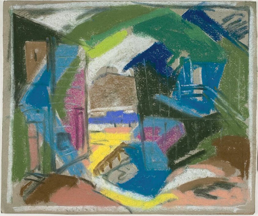 Saugatuck Pastel, exteriors of buildings