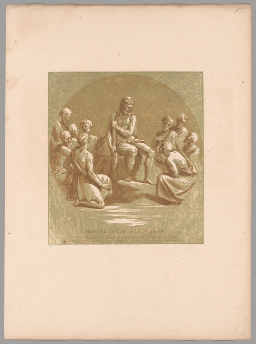 Hercule Gaulois, ou L'Eloquence, from Recueil d'estampes d'après les plus beaux tableaux et d'après les plus beaux desseins qui sont en France (Cabinet Crozat)