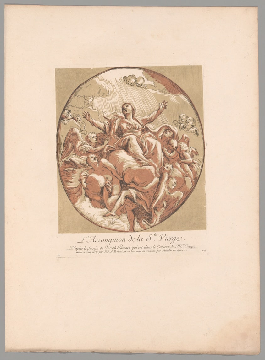 L'Assomption de la S.te Vierge (The Assumption of the Virgin), from Recueil d'estampes d'après les plus beaux tableaux et d'après les plus beaux desseins qui sont en France (Cabinet Crozat)