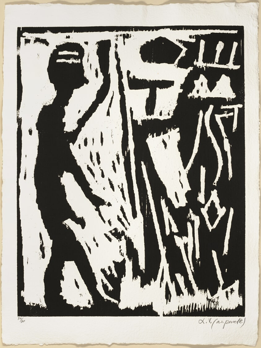 Untitled, one woodcut from the portfolio of eight entitled Eight Experiences