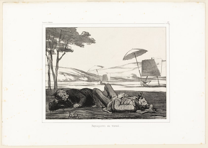 Landscape Painters at Work, plate 309 from Souvenirs d'artistes
