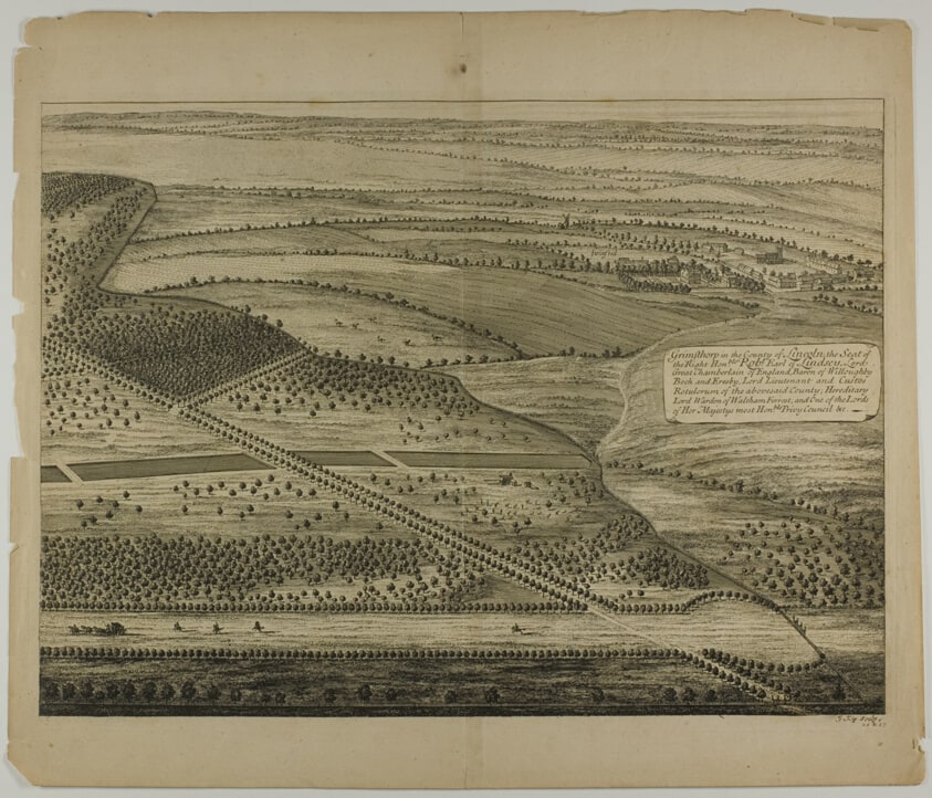 Grimthorp in the County of Lincoln, plate 23 from Britannia Illustrata