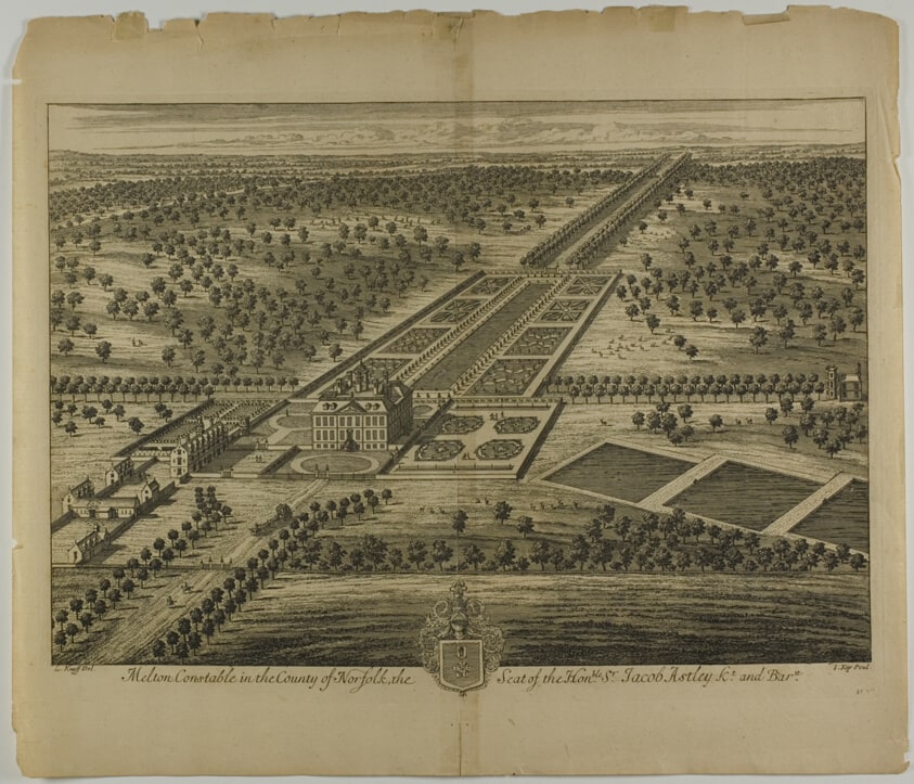 Melton Constable in the County of Norfolk, plate 51 from Britannia Illustrata