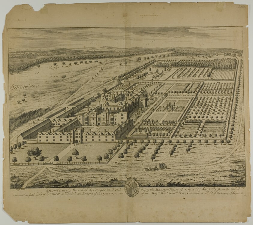 Knowle in the Parish of Sevenoaks in Kent, plate 24 from Britannia Illustrata