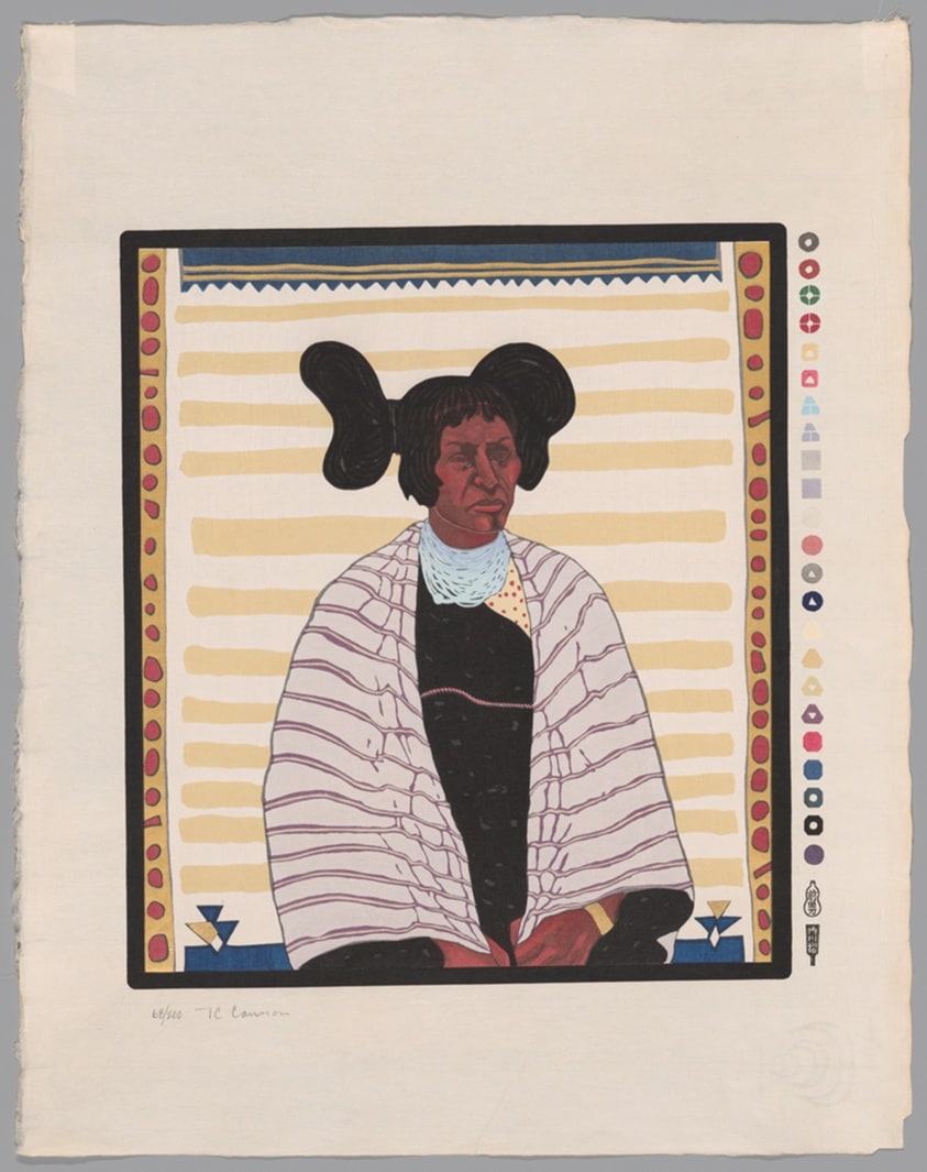 Hopi with Manta, from Memorial Woodcut Suite