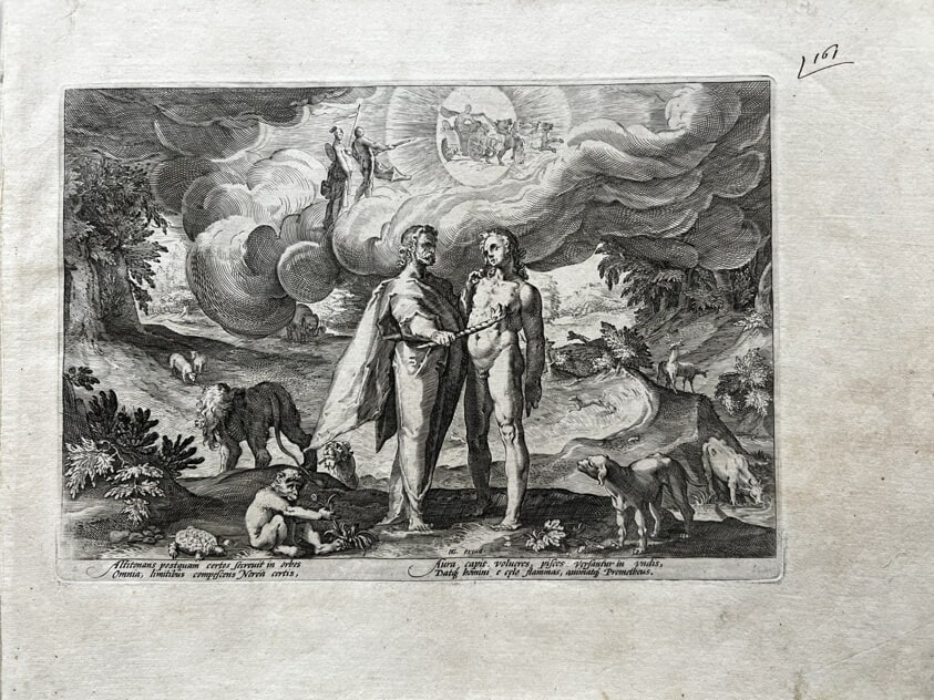 Prometheus Making Man and Animating Him with Fire From Heaven, from Ovid's Metamorphoses (Book 1)