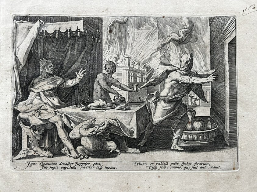Lycaon Changed into a Wolf, from Ovid's Metamorphoses (Book 1)