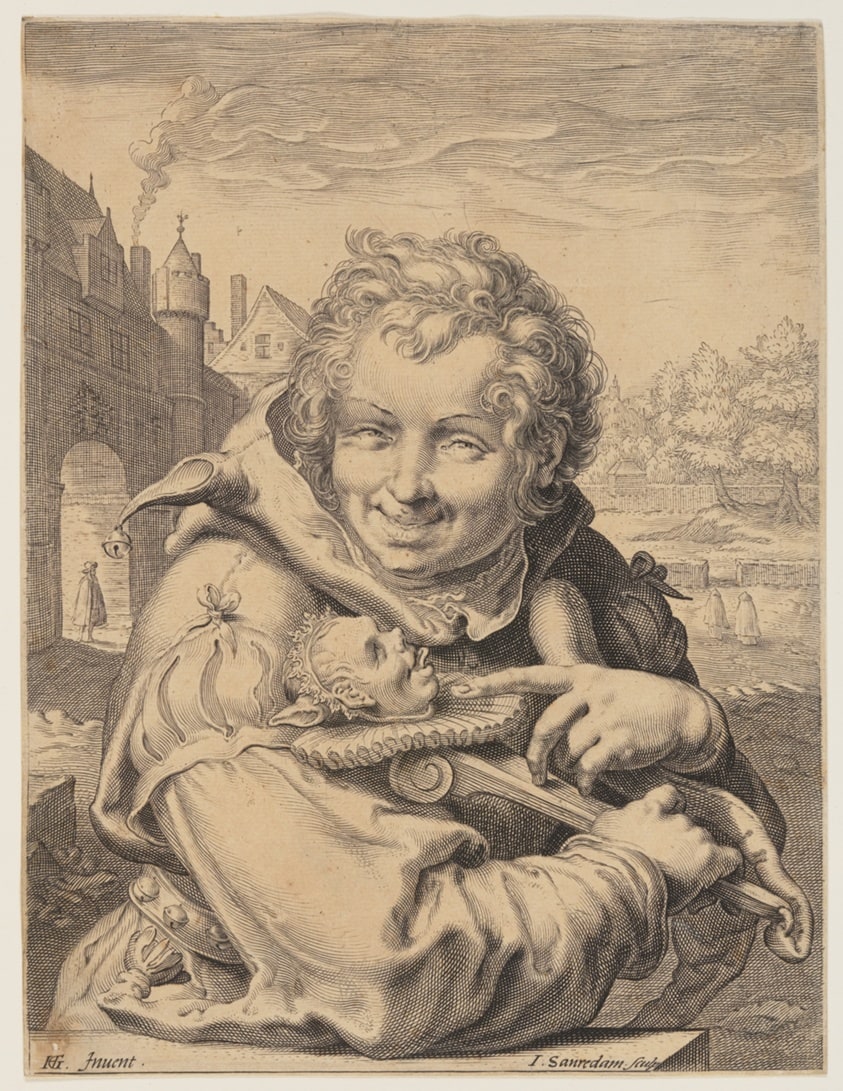 Fool Holding a Staff