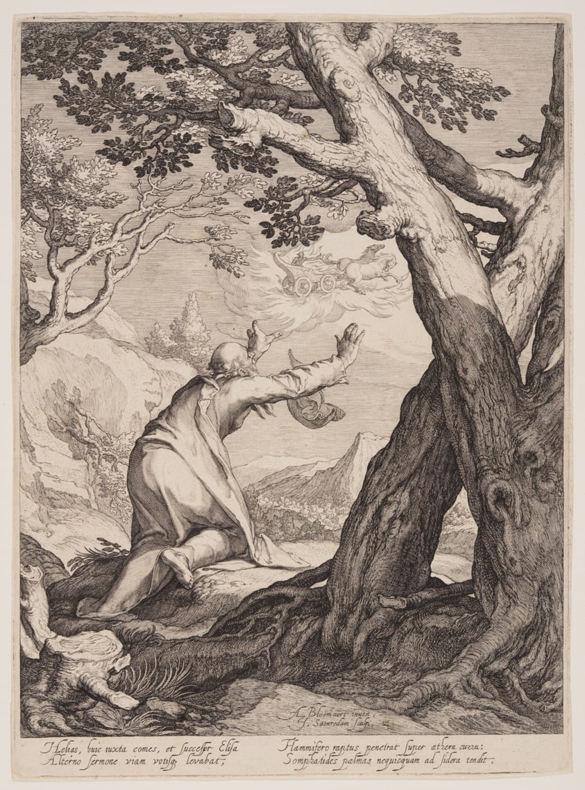 Elisha Receives the Robe of Elijah, from Four Scenes from the Life of the Prophets, Isaiah, Ahajah and Elisha