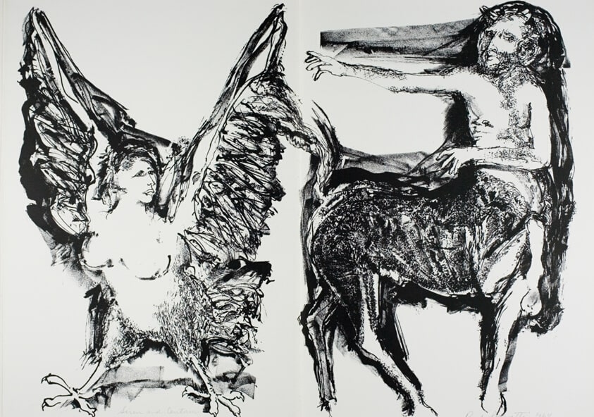 Siren and Centaur, from Physiologus Theobaldi Episcopi De Naturis Duodecim Animalium