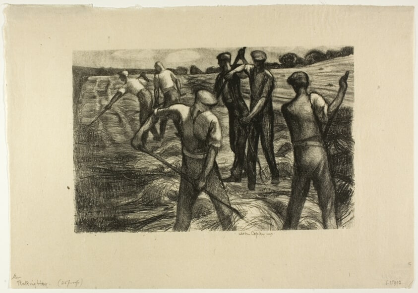 Men Raking Hay