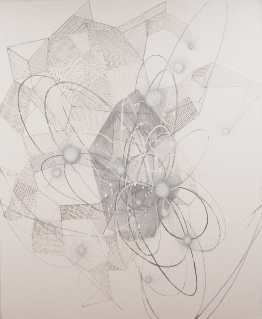 "Three Body Problem" painting from the Tesseract Study 21-B-3