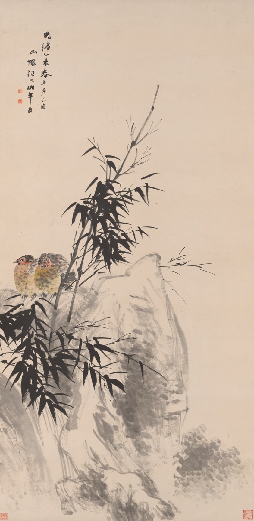 Partridges and Bamboo 竹鳥圖