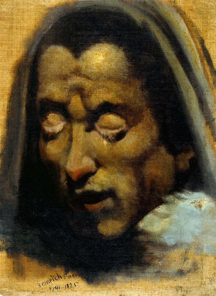Two Heads of Damned Souls from Dante's "Inferno" (recto and verso)