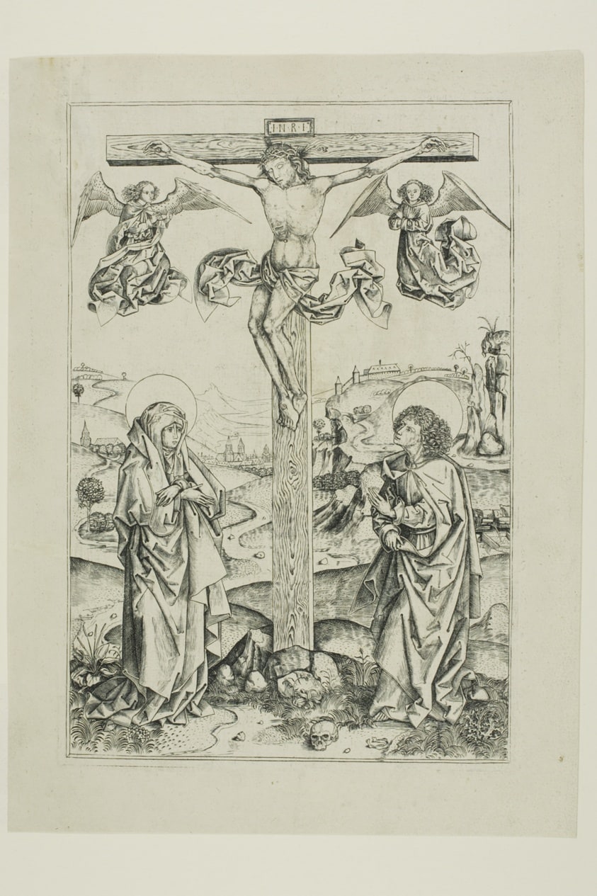 Christ on the Cross With Two Angels