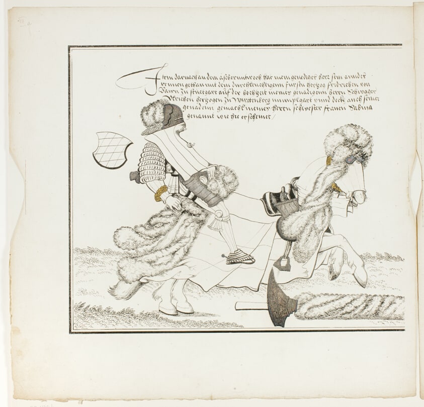 Plate 7a, from Turnier Buch Herzogs Wilhelm des Vierten von Bayern (Tournament Book of Duke Wilhelm IV of Bavaria)