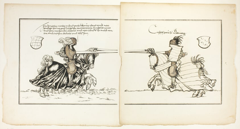 Plate 17a, from Turnier Buch Herzogs Wilhelm des Vierten von Bayern (Tournament Book of Duke Wilhelm IV of Bavaria)