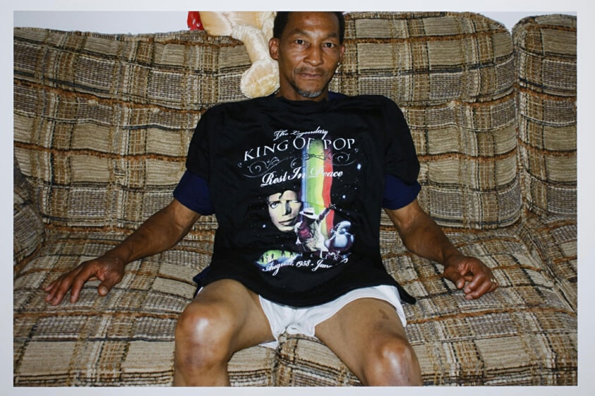 Untitled (Frank on Sofa), from the series, "The Week of the Perfect Game"