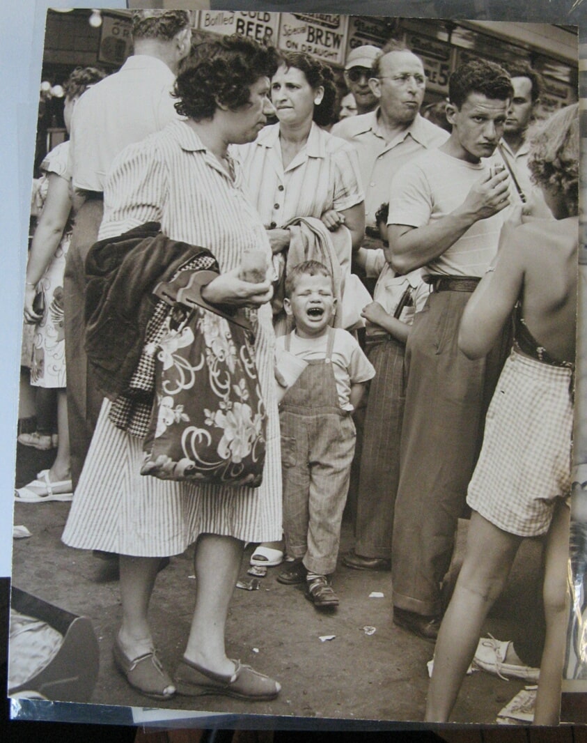 Coney Island, Crowd Scene with Screaming Boy, NYC, from the series "Coney Island"
