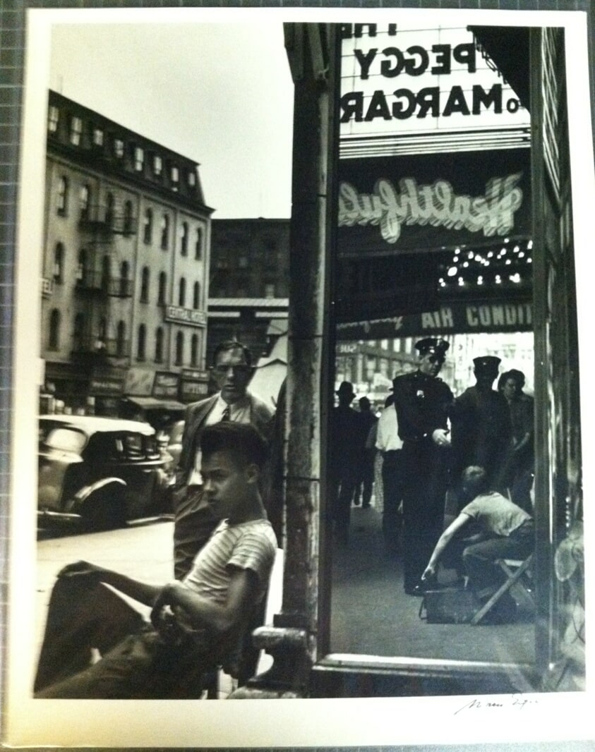Shoeshine Boy with Cop, NYC, from the series "Shoeshine Boy"