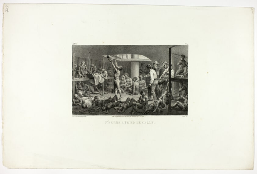 Negroes in the Ship's Hold, plate one from Customs and traditions of the Negroes, volume 4 of Voyage pittoresque dans le Brésil