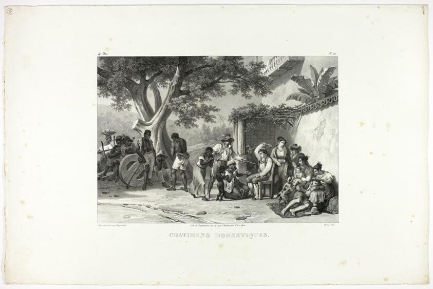 Domestic Punishments, plate 10 from Customs and traditions of Negroes, volume 4 of Voyage pittoresque dans le Brésil