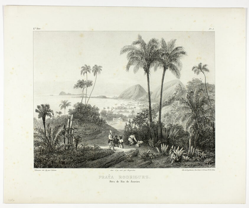 Praÿa Rodriguez, near Rio de Janeiro, plate one from Paysages, volume 1 of Voyage pittoresque dans le Brésil