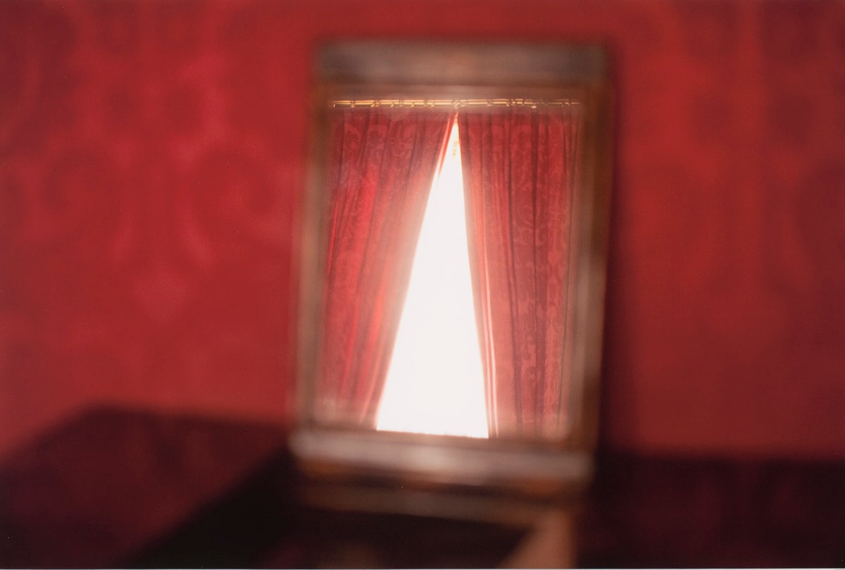 Curtains in the mirror