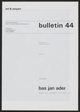 Art & Project Bulletin 89