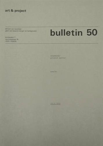 Art & Project Bulletin 50