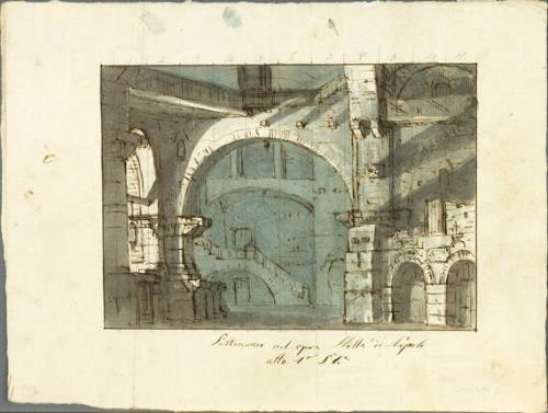 untitled (Drawing of architectural interior)