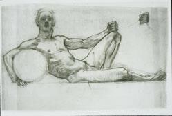 Academic figure drawing (reclining man)