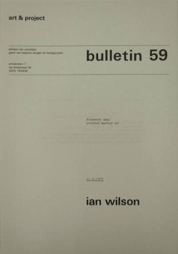 Art & Project Bulletin 59