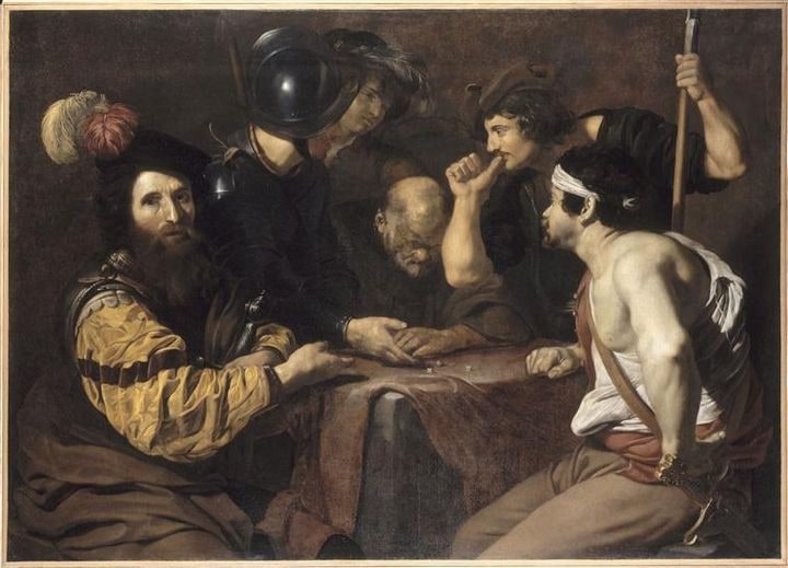 Soldats jouant aux dés la tunique du Christ