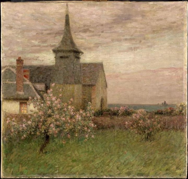 Le presbytère et l'église de Gerberoy (Oise)