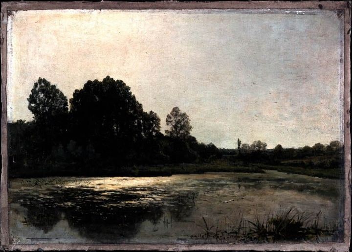 Un étang. Paysage à Cernay