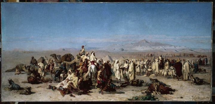 Marché arabe dans la plaine de Tocria