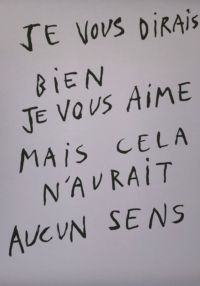 Je vous dirais bien je vous aime, mais cela n’aurait aucun sens