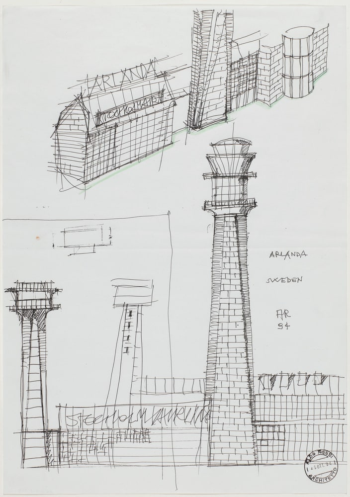 Étude pour une tour de contrôle de l'aéroport de Stockholm-Arlanda, Suède