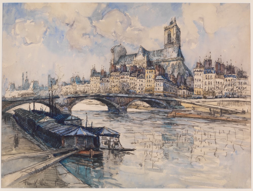 Vue de Paris, Saint Gervais et Saint Protais depuis la Seine