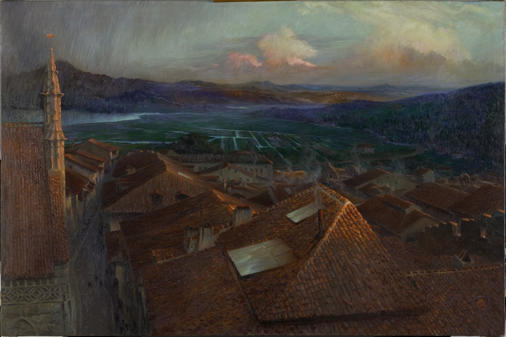 Roofs of the brave et loyal town of Fuenterrabia